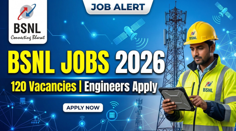 BSNL SET Recruitment 2026: 120 Govt Jobs for Engineers | Apply Online Now Job Notification