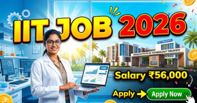 IIT Tirupati CSRC Recruitment 2026: Salary ₹56,000 | Apply Online Job Notification